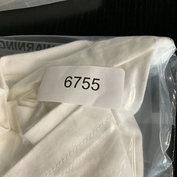 Nike Women's Cropped Top T-Shirt Short Sleeve Crewneck M Loose Fit White - Picture 4 of 4